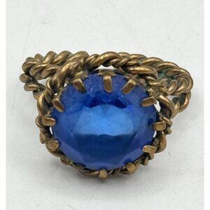 Western Germany Blue stone vintage adjustable ring